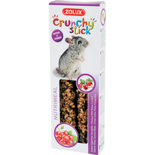 Crunchy stick pour chinchillas saveur églantine et groseilles