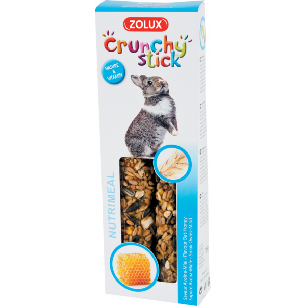 Crunchy stick pour lapin saveur avoine et miel