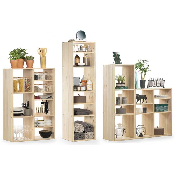 Cube de rangement en pin massif Dinamic - 33,92