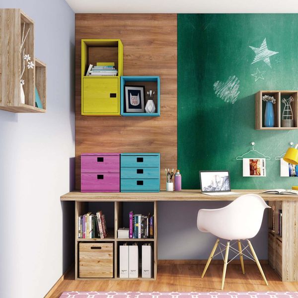 Cube de rangement en pin massif Dinamic - ASTIGARRAGA
