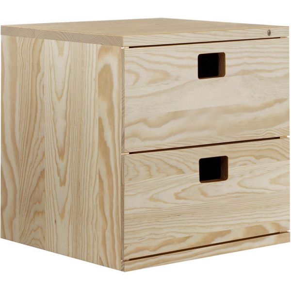 Cube de rangement en pin massif Dinamic