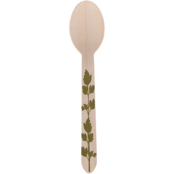 Couverts en bois 100% compostable Herbe - ESS-1614