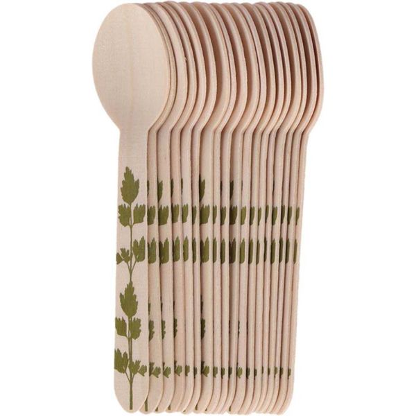 Cuillère à soupe en bois Herbe (Lot de 20)