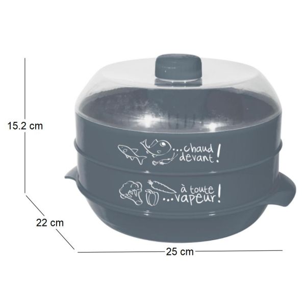 Cuit-vapeur à 2 étages spécial micro-ondes 2.4L - 5