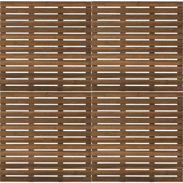 Dalle rainurée 100 cm teintée brun Slab - BUR-0376