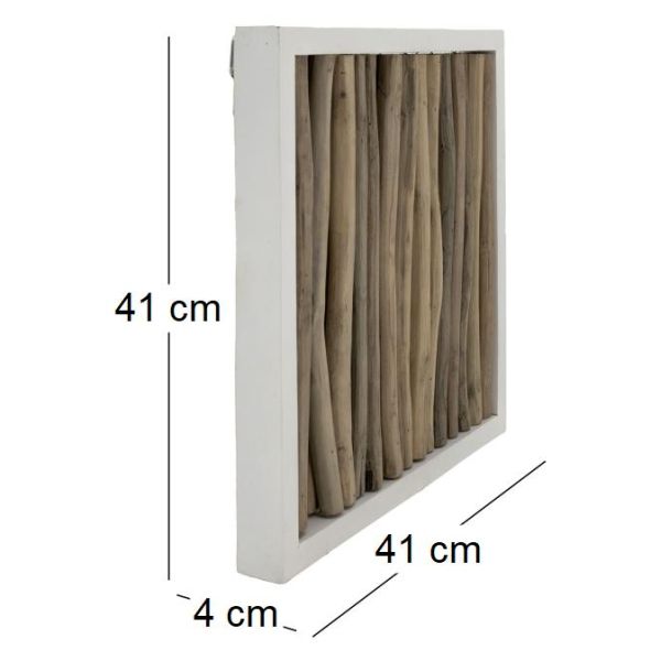 Décor mural branches de teck - AUB-6400