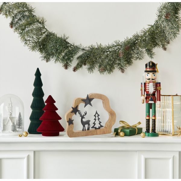 Décor sapin et cerf en manguier - AUBRY GASPARD