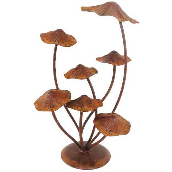 Décoration de jardin champignons rouille 26 x 21 x 44 cm