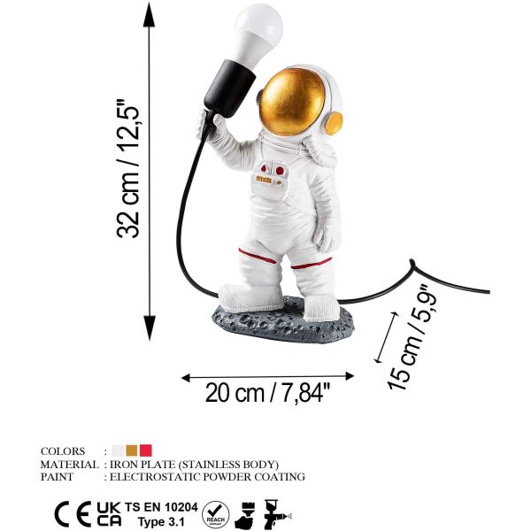 Décoration avec lampe intégrée Astronaute - ASI-1267
