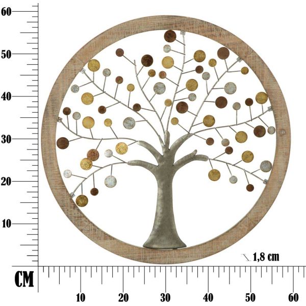 Décoration murale Arbre en métal Della Vita 61 x 1.8 cm - MAU-0257