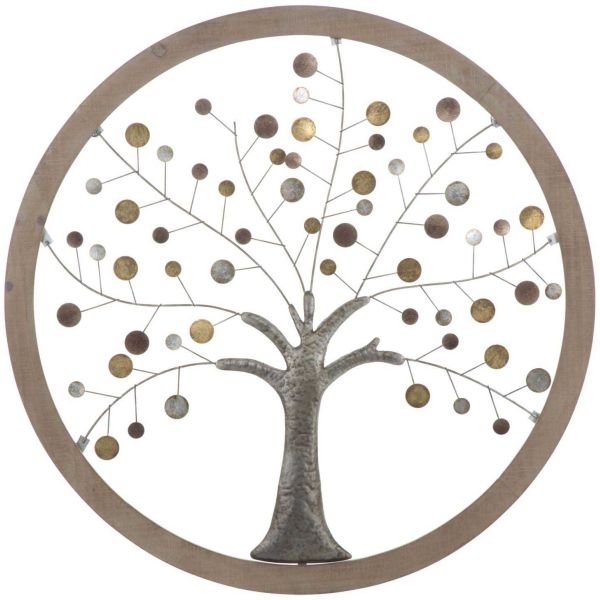 Décoration murale Arbre en métal Tree of life 80 x 2 cm