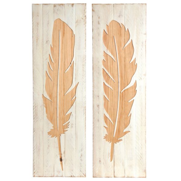 Décoration murale en bois Plume - AUBRY GASPARD