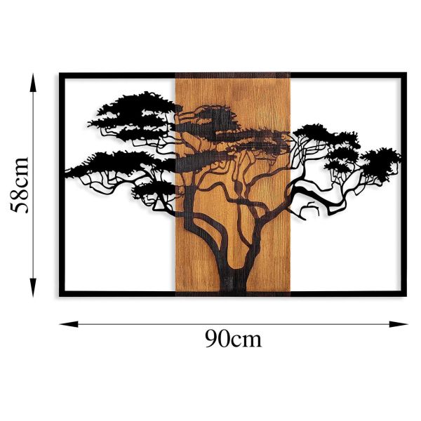Décoration murale en bois et métal Acacia Tree - ASI-0954