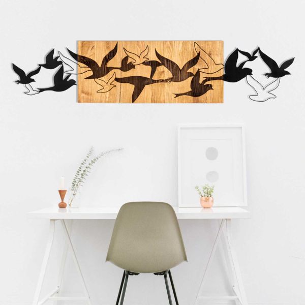 Décoration murale bois et métal Animal - 5