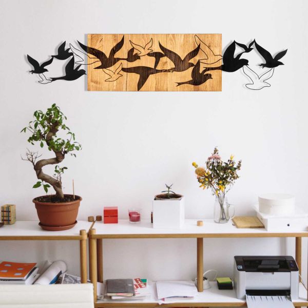 Décoration murale bois et métal Animal - HANAH HOME