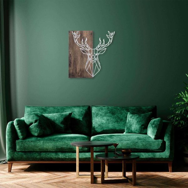 Décoration murale bois et métal Animal - HANAH HOME