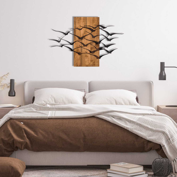 Décoration murale bois et métal Animal - HANAH HOME