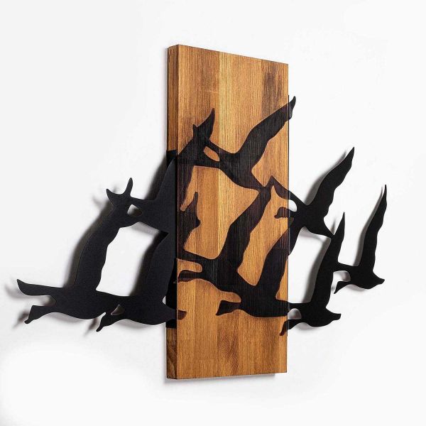 Décoration murale bois et métal Animal - 39,90
