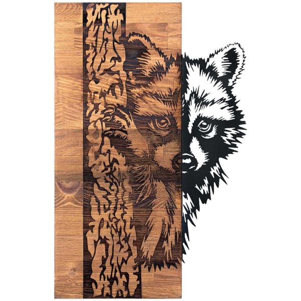 Décoration murale bois et métal Animal