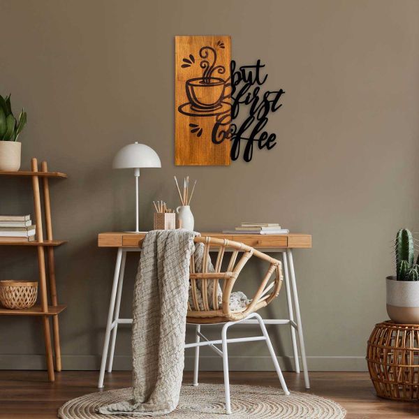Décoration murale en bois et métal Citation - HANAH HOME
