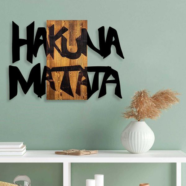Décoration murale en bois et métal Citation - HANAH HOME