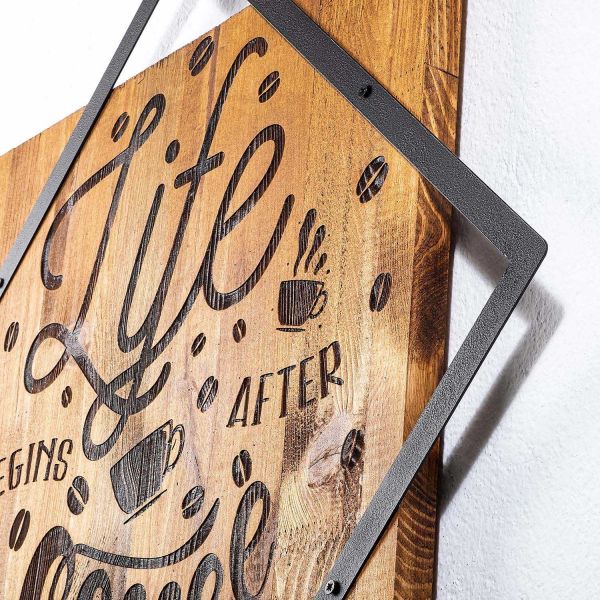 Décoration murale en bois et métal Citation - 29,51