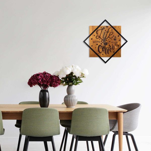 Décoration murale en bois et métal Citation - HANAH HOME
