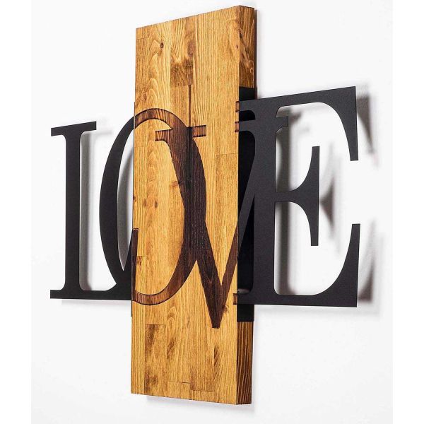 Décoration murale en bois et métal Citation - 41,11