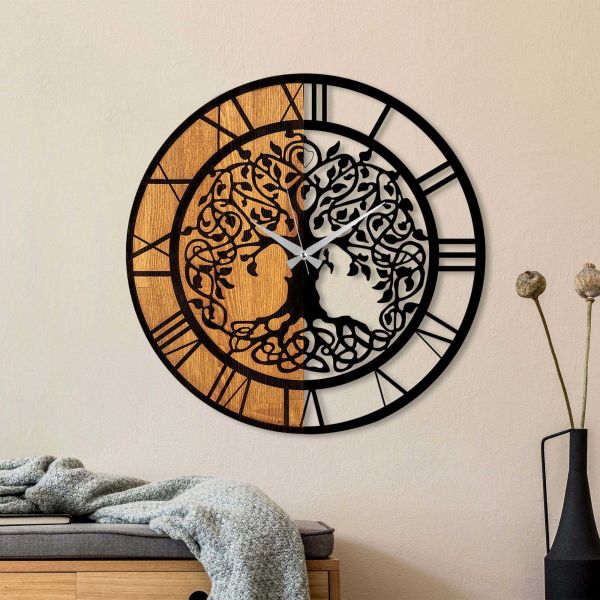 Décoration murale en bois et métal  Clock - 5