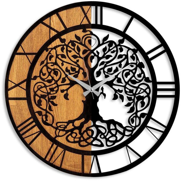 Décoration murale en bois et métal  Clock - 66,90