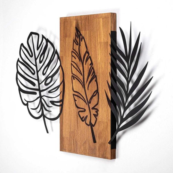 Décoration murale en bois et métal Florale - 66,90