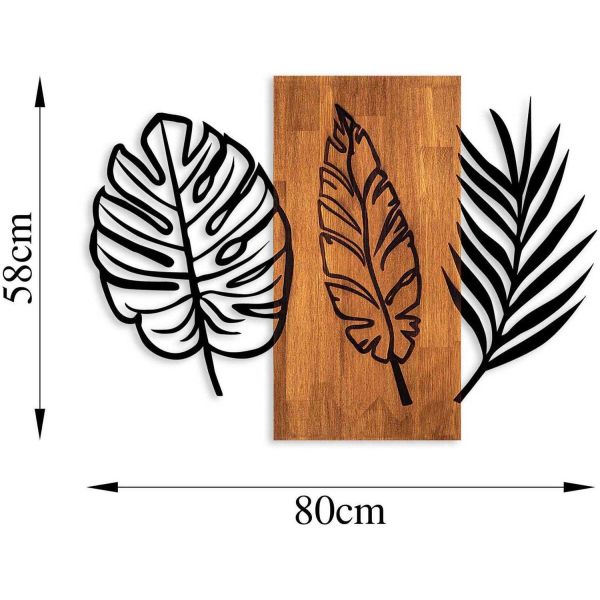 Décoration murale en bois et métal Florale - ASI-1701