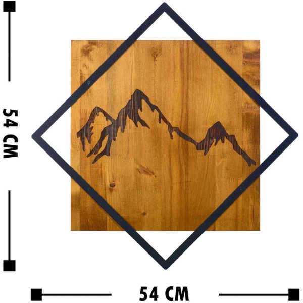 Décoration murale en bois et métal Montagnes - ASI-1060