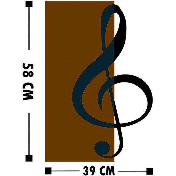 Décoration murale en bois et métal Musique - ASI-1691