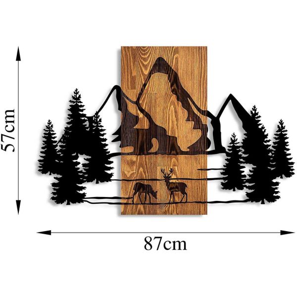 Décoration murale en bois et métal Nature - ASI-1699