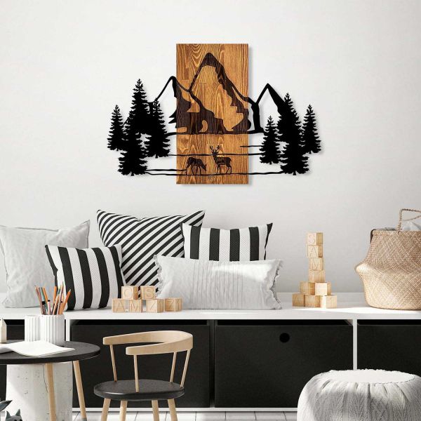 Décoration murale en bois et métal Nature - HANAH HOME