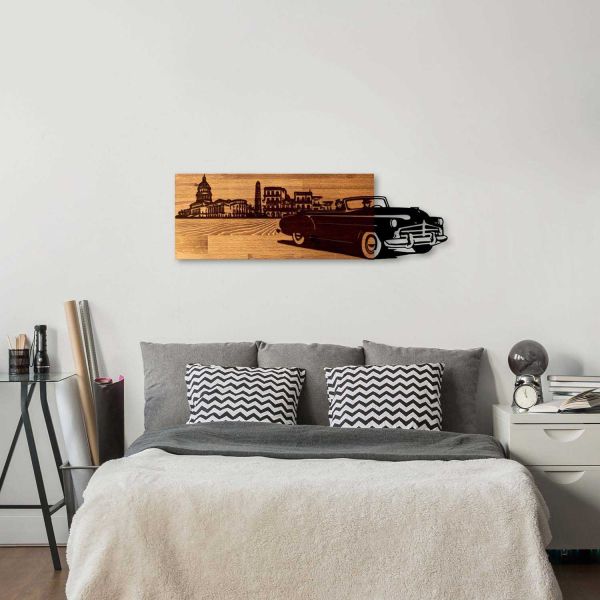 Décoration murale en bois et métal Véhicule - 5