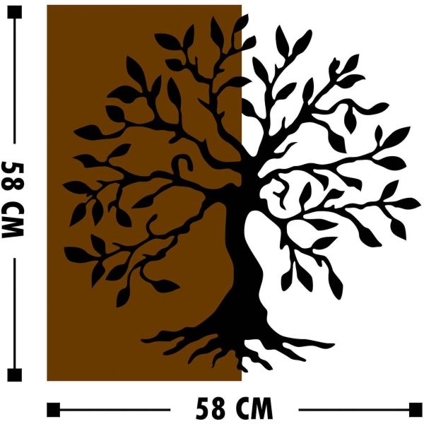 Décoration murale en bois et métal Walnut - ASI-0140