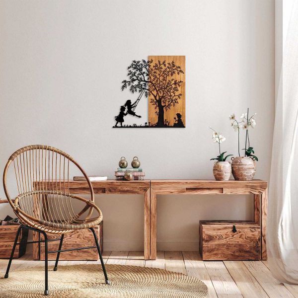 Décoration murale en bois et métal Walnut - 5