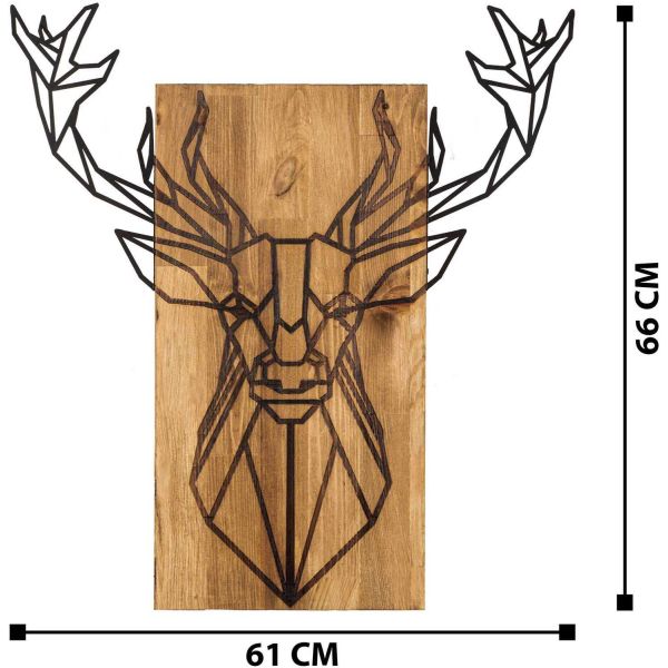 Décoration murale en bois et métal Walnut - ASI-1018