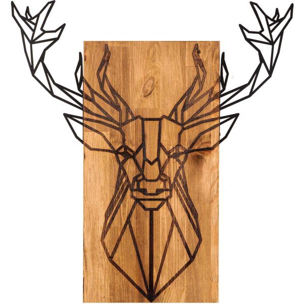 Décoration murale en bois et métal Walnut