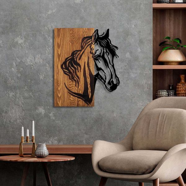 Décoration murale en bois et métal Walnut - 6