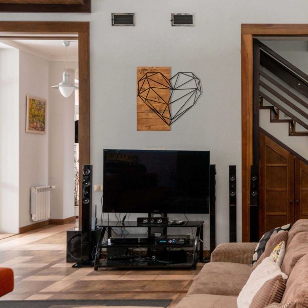 Décoration murale en bois et métal Walnut - HANAH HOME