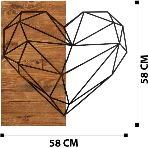 Décoration murale en bois et métal Walnut - ASI-1243