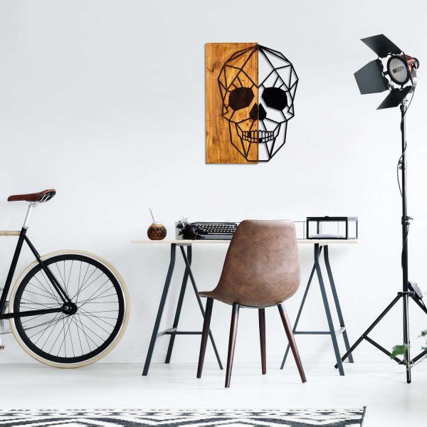 Décoration murale en bois et métal Walnut - HANAH HOME