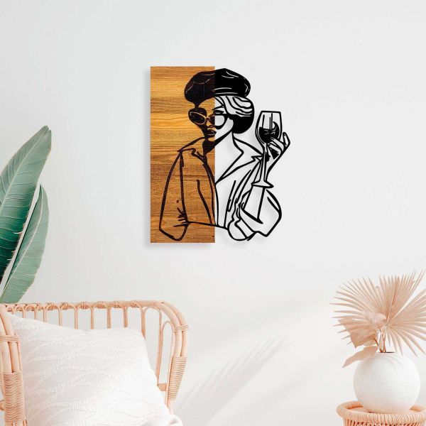 Décoration murale en bois et métal Walnut - 37,90