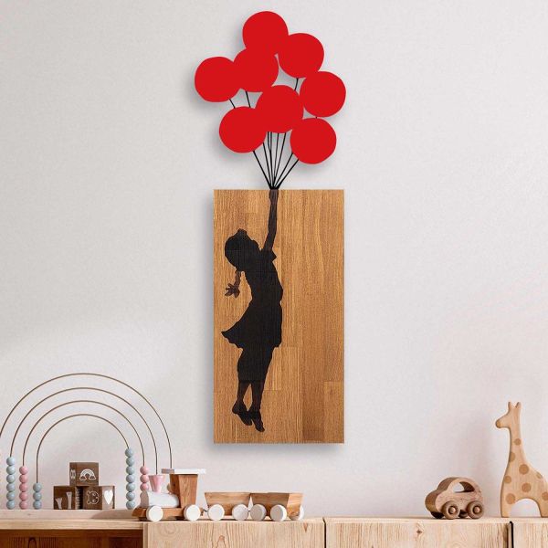 Décoration murale en bois et métal Walnut - HANAH HOME