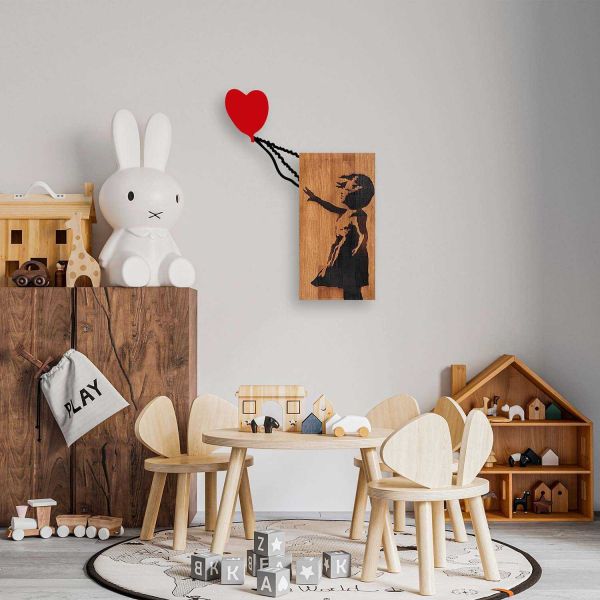 Décoration murale en bois et métal Walnut - HANAH HOME