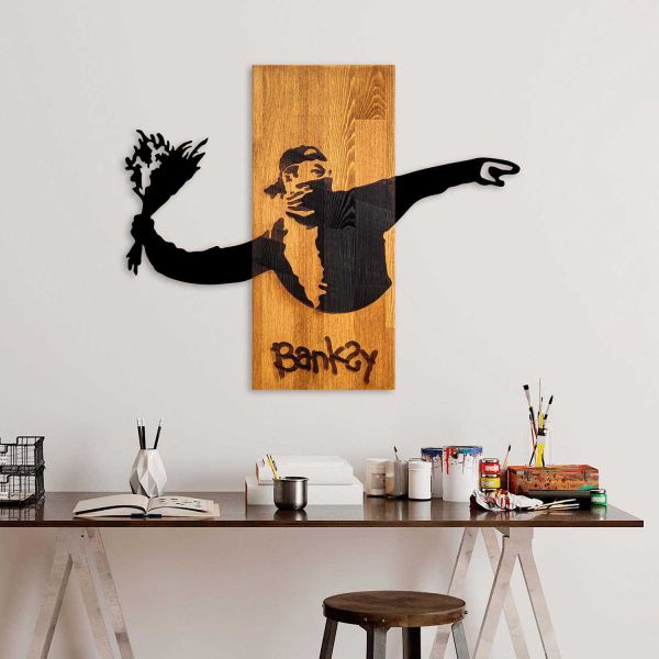 Décoration murale en bois et métal Walnut - 37,90