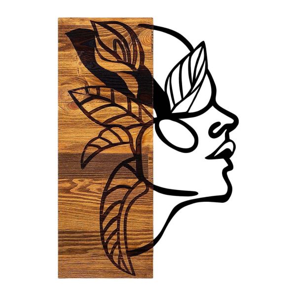 Décoration murale en bois et métal Walnut